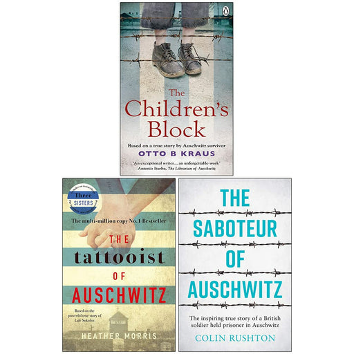 The Children's Block, The Tattooist of Auschwitz, The Saboteur of Auschwitz 3 Books Collection Set - The Book Bundle