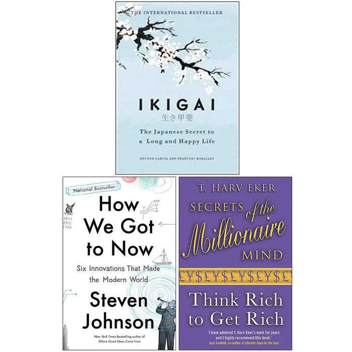 Ikigai The Japanese , How We Got to, Secrets of the Millionaire 3 Books Collection - The Book Bundle