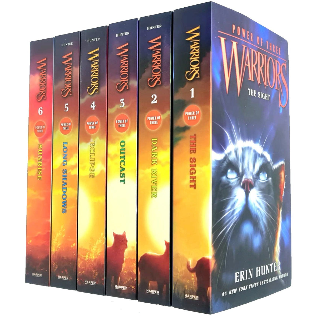 Warriors Box Set: Volumes 1 to 6 - (Warriors: The Prophecies Begin) by Erin  Hunter (Paperback)