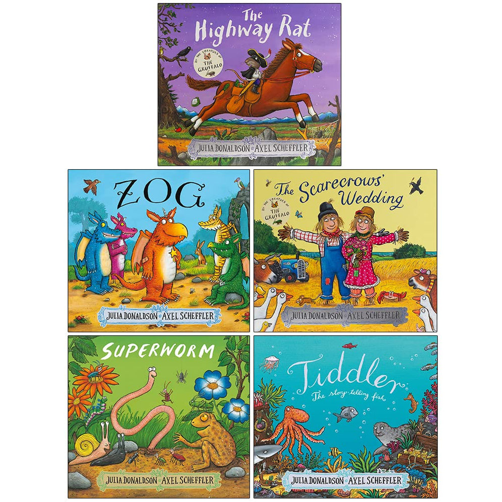 Julia Donaldson Collection 5 Books Set (The Highway Rat, Scarecrows ...