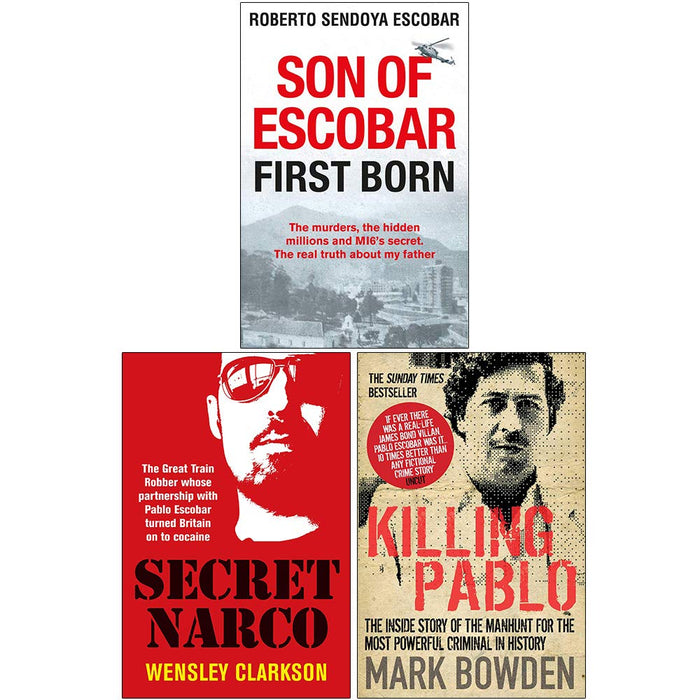 Son of Escobar First Born, Secret Narco, Killing Pablo 3 Books Collection Set - The Book Bundle