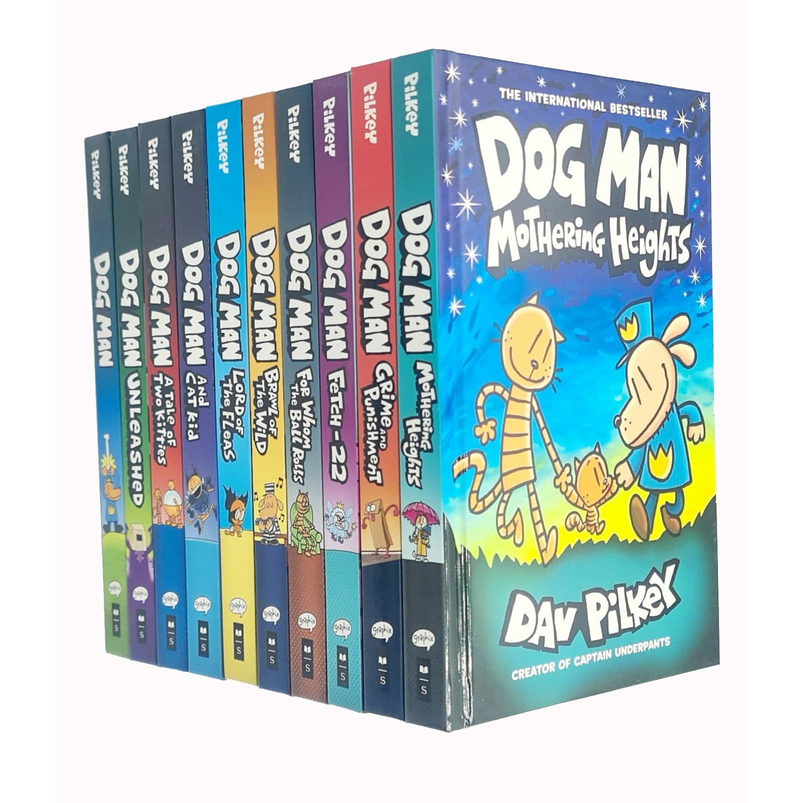 Dog Man Series 1-10 Books Mega Collection Set By Dav Pilkey (Dog Man,  Unleashed) The Book Bundle