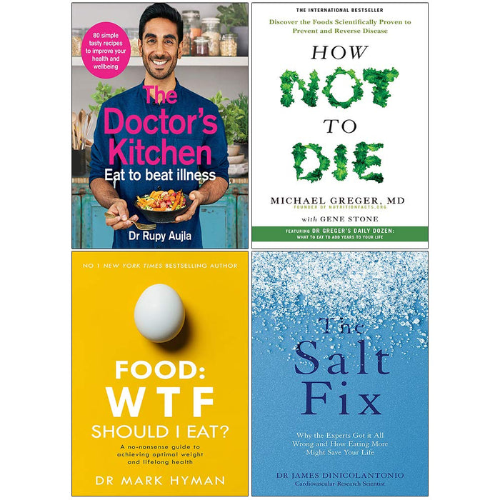 The Doctors Kitchen, How Not To Die, Food Wtf Should I Eat, The Salt Fix 4 Books Collection Set - The Book Bundle