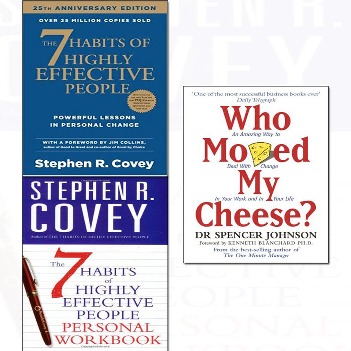 Who moved my cheese,7 habits of highly effective people,personal workbook 3 books collection set - The Book Bundle