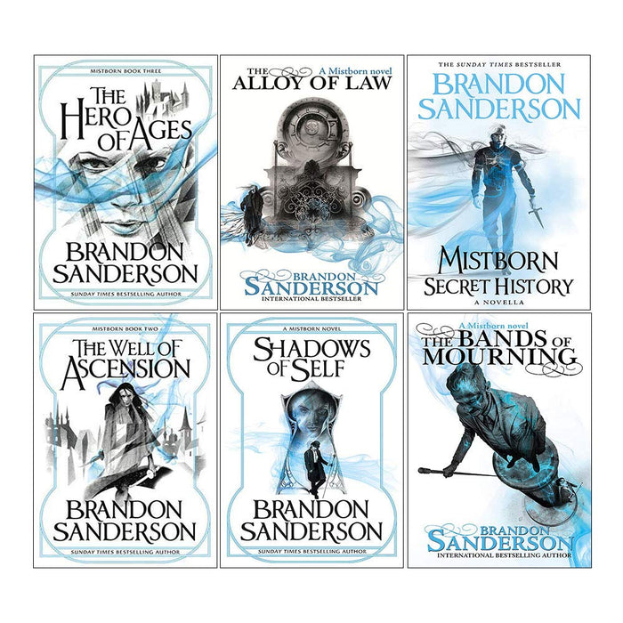Mistborn 6 Books Collection Set by Brandon Sanderson (Final Empire, Well of  Ascension, Hero of Ages, Band of Mourning, Alloy of Law & Shadows of Self): Brandon  Sanderson: 9789123481194: : Books