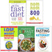 Fast diet, nom nom fast 800,fast diet s, vegetarian 5 2 , complete 5 books collection set - The Book Bundle