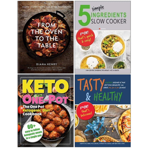 From the Oven to the Table [Hardcover], 5 Simple Ingredients Slow Cooker 4 Books Collection Set - The Book Bundle