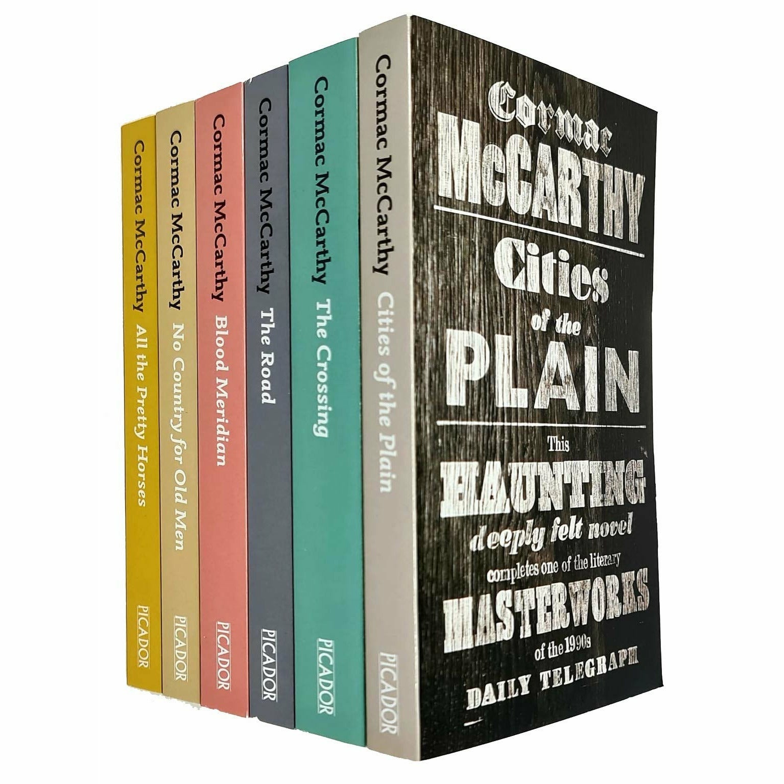 Cormac McCarthy collection 7 Books set. (Blood Meridian, The crossing,  cities of the plain, all the pretty horses, the road, no country for old  men 