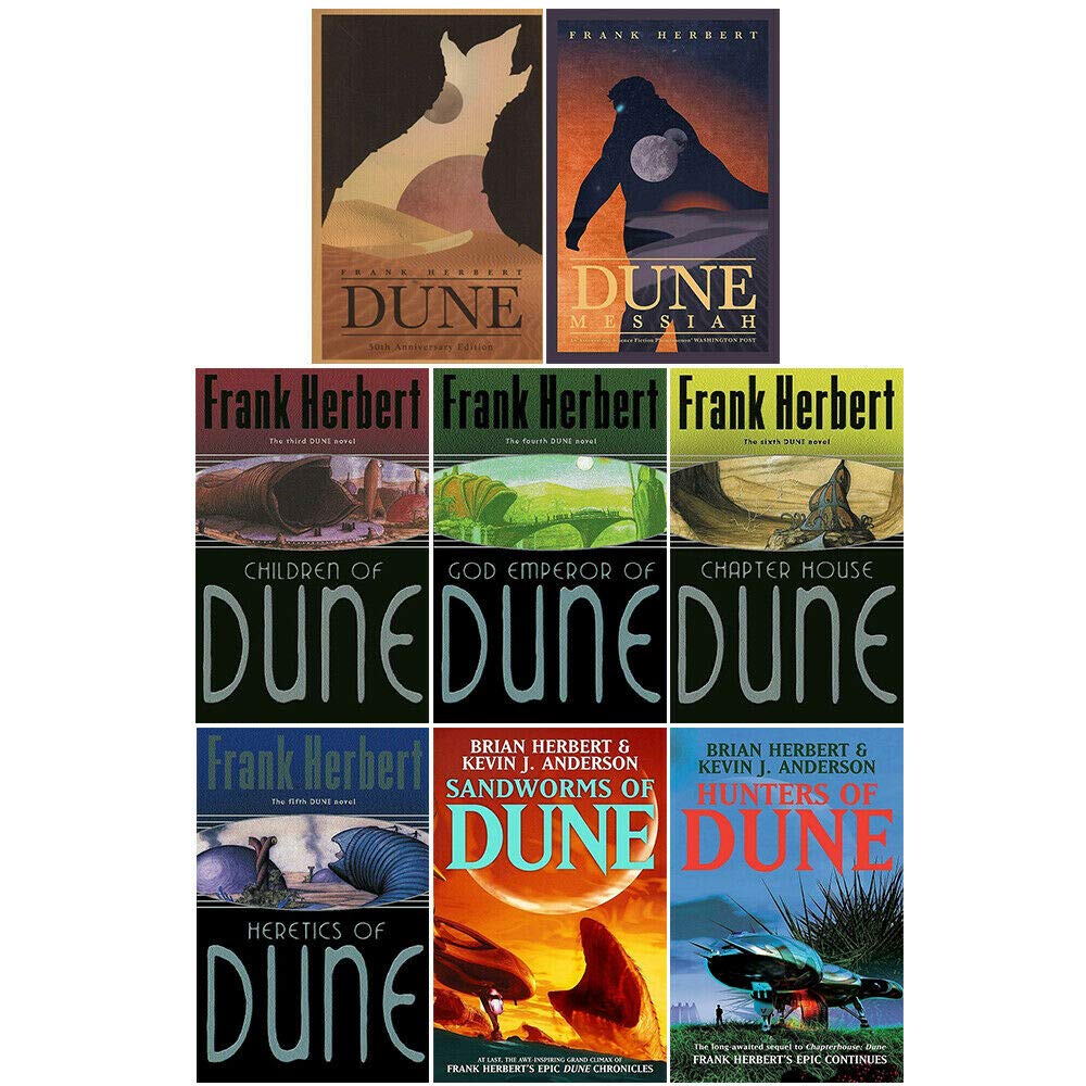 Dune Series 1-8: 8 Books Collection Set By Frank Herbert | The Book Bundle