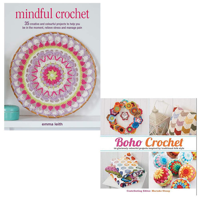 Mindful Crochet, Boho Crochet 2 Books Collection Set - The Book Bundle