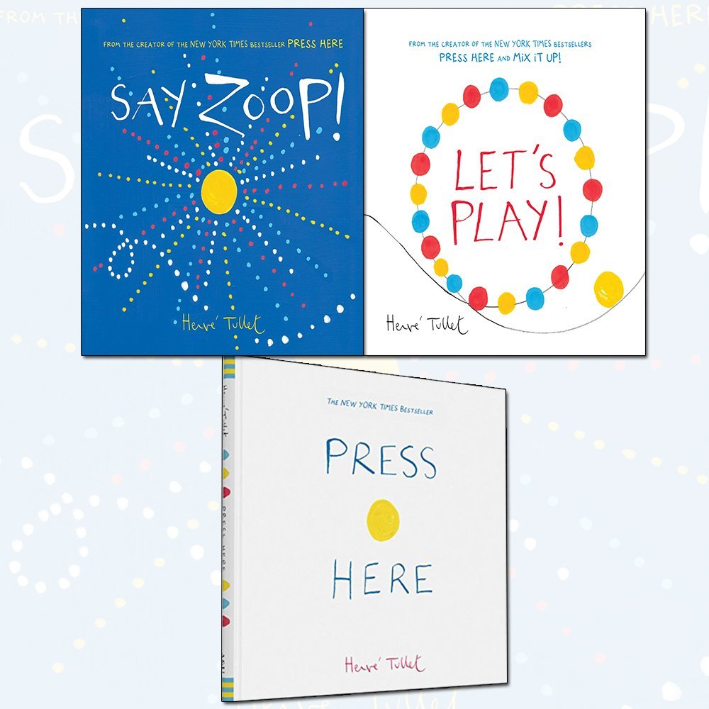 Herve Tullet Collection 3 Books Bundles (Press Here,Let's Play,Say Zoop!)