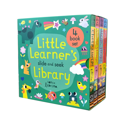 Little Learner's Slide and Seek Series 4 Books Collection Set By Sophie Ledesma(Hop,Hop!, Stomp,Stomp!, Splish,Splash! & Cheep,Cheep!) - The Book Bundle