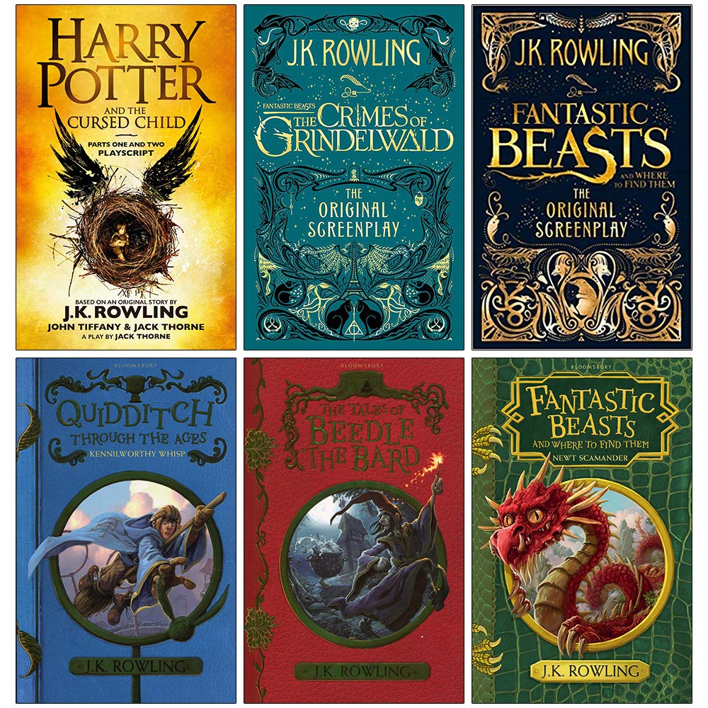 J.K. Rowling 3 Books COllection Set Harry Potter,Fantastic Beasts,Where to  Find