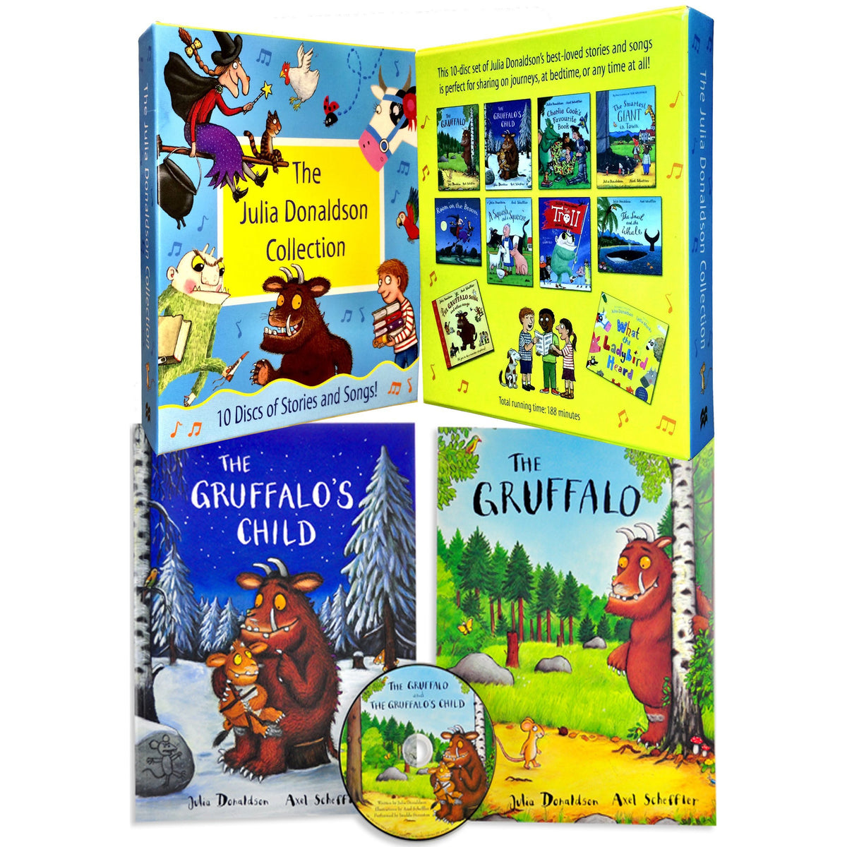Julia Donaldson Collection Children Gift Set (Book + 10 Audio Cd 