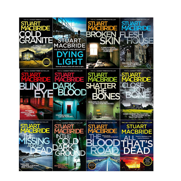 Logan McRae 1-12 Books Collection Set  Cold Granite, Dying Light, Broken Skin, Flesh House - The Book Bundle