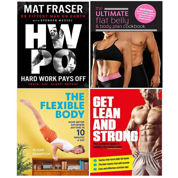 Flexible Body, Flat Belly,Get Lean And Strong,Hard Work Pays Off 4 Books  Set