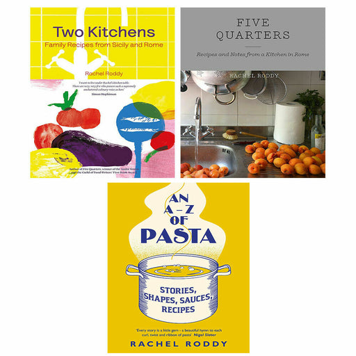 Rachel Roddy 3 Books Collection Set (An A Z of Pasta, Two Kitchens, Five Quarters) - The Book Bundle