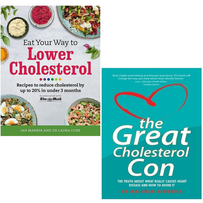 Eat Your Way To Lower Cholesterol Ian Marber, Great Cholesterol Con 2 Books Set - The Book Bundle