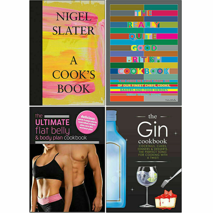 A Cook’s Book, Really Quite Good British Cookbook, Gin Cookbook 4 Books Set - The Book Bundle