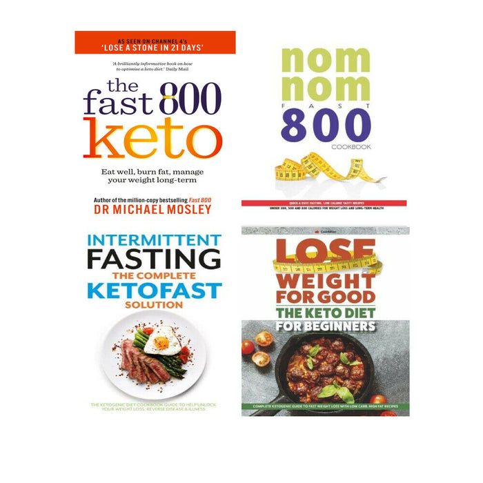 Fast 800 Keto,Nom Nom Fast 800,KETOFAST,Lose Weight For Good 4 Books Set - The Book Bundle