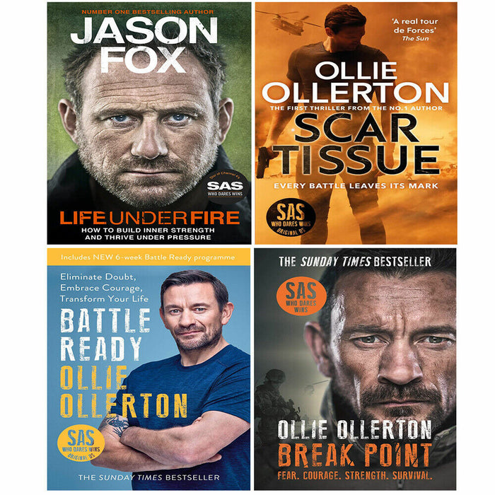 Life Under Fire,Break Point, Battle Ready,Scar Tissue Ollie Ollerton 4 Books Set - The Book Bundle