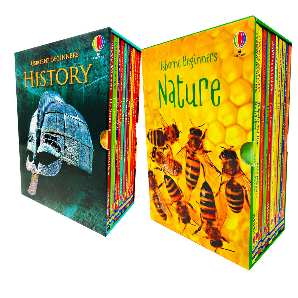 Usborne Beginners History & Nature 20 Books Collection Box Set